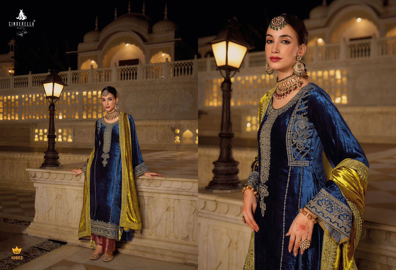 Elegance By Cindrella Viscose Velvet Designer Salwar Kameez Wholesale Shop In Surat